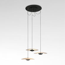 Load image into Gallery viewer, Ginger LED Cluster Pendant Light in Oak/White.

