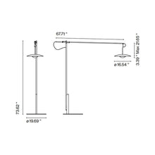 Load image into Gallery viewer, Ginger LED Floor Lamp - line drawing.
