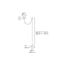 Load image into Gallery viewer, Gio LED Pendant Light - line drawing.
