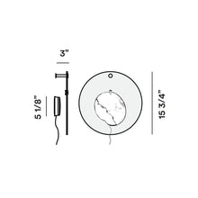 Load image into Gallery viewer, Gioia LED Wall Light - line drawing.
