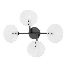 Load image into Gallery viewer, Giselle 4-Light Wall Light in Black and White.
