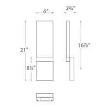 Load image into Gallery viewer, Glacier LED Wall Light - line drawing.
