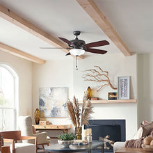 Load image into Gallery viewer, Gladiator Led Ceiling Fan in living room.
