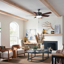 Load image into Gallery viewer, Gladiator Led Ceiling Fan in Family Room.
