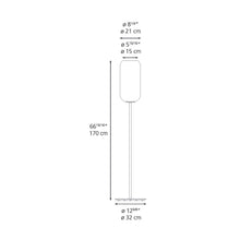 Load image into Gallery viewer, Gople Floor Lamp - line drawing.
