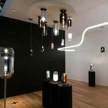 Load image into Gallery viewer, Gople Mini Semi-Flush Mount Ceiling Light in exhibition.
