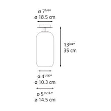 Load image into Gallery viewer, Gople Mini Semi-Flush Mount Ceiling Light - line drawing.
