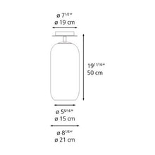Load image into Gallery viewer, Gople Mini Semi-Flush Mount Ceiling Light - line drawing.
