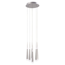 Load image into Gallery viewer, Gradual LED Multi-Light Pendant Light in Brushed Aluminum.
