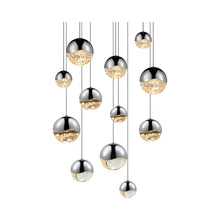 Load image into Gallery viewer, Grapes® 12-Light Round LED Multipoint Pendant Light in Polished Chrome/Assorted Bulb.
