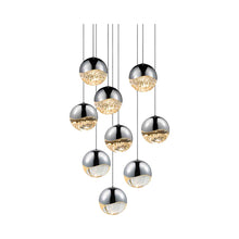 Load image into Gallery viewer, Grapes® LED Multipoint Pendant Light in Polished Chrome/Round / Large (9-Light).
