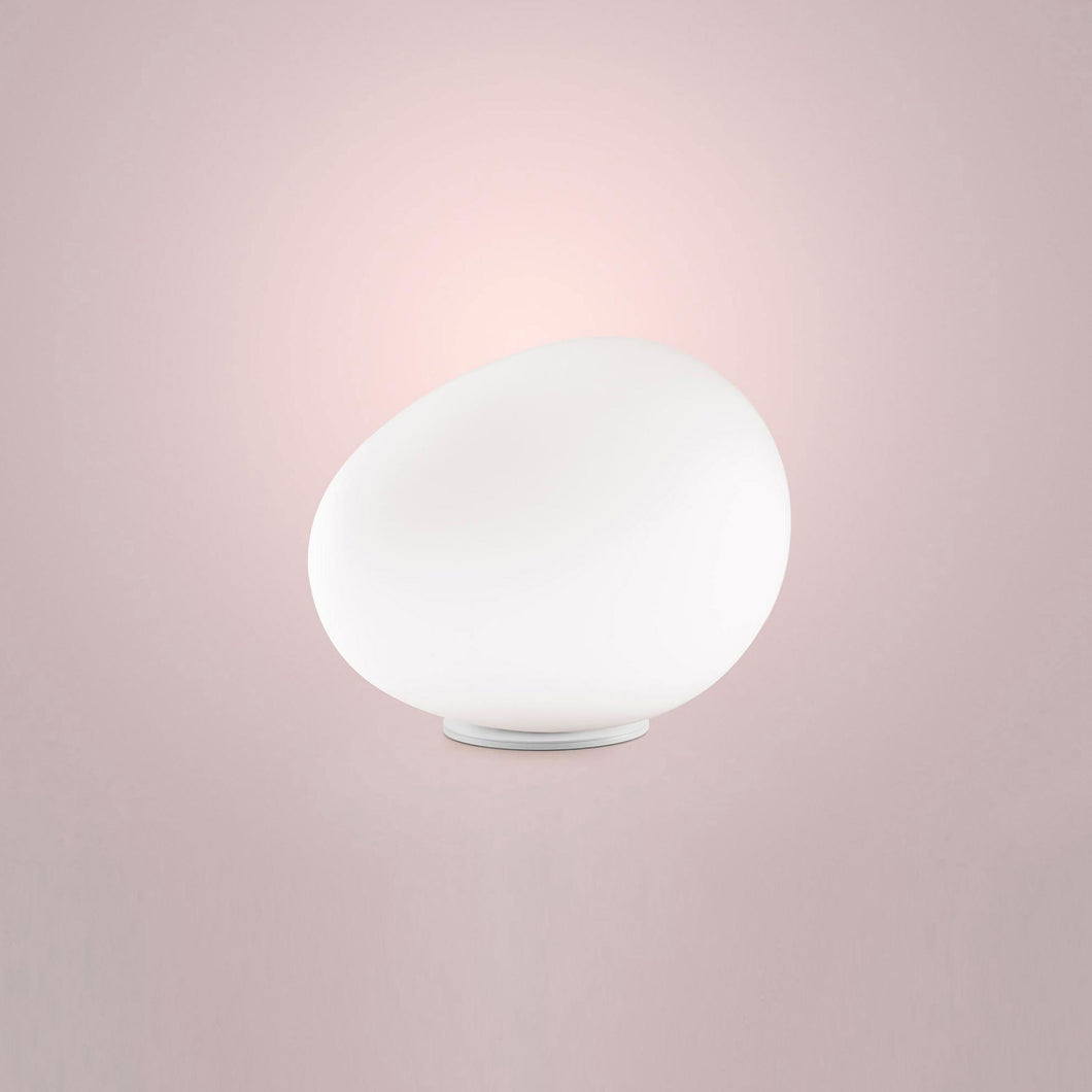 Gregg Table Lamp in Small/White/Without Dimmer.