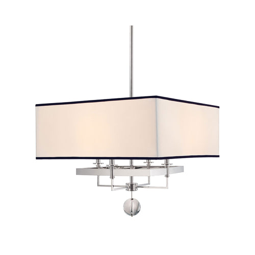 Gresham Park Chandelier in Silver/White.