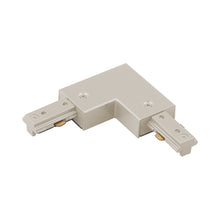 Load image into Gallery viewer, H/J/L/J2 Track &quot;L&quot; Connector in Brushed Nickel (H Track/Left).
