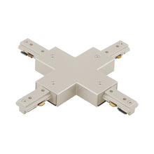 Load image into Gallery viewer, H/J/L/J2 Track &quot;X&quot; Connector in Brushed Nickel (H Track).
