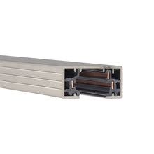 Load image into Gallery viewer, H Track 120V Single Circuit Track Section in Small/Brushed Nickel.

