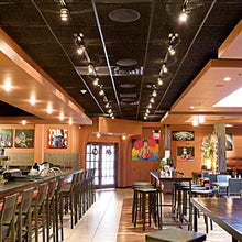 Load image into Gallery viewer, H Track 120V Single Circuit Track Section in dining room.
