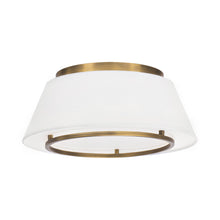 Load image into Gallery viewer, Hailey LED Flush Mount Ceiling Light in Aged Brass.
