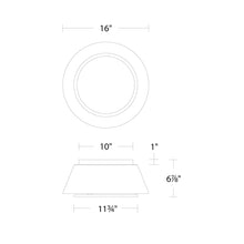 Load image into Gallery viewer, Hailey LED Flush Mount Ceiling Light - line drawing.
