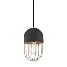 Load image into Gallery viewer, Haley Pendant Light in Polished Nickel / Black.
