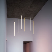Load image into Gallery viewer, Halo 2355 Jewel LED Pendant Light in lobby.

