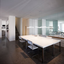Load image into Gallery viewer, Halo Circular LED Pendant Light in office.
