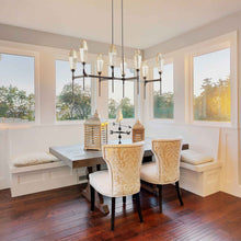 Load image into Gallery viewer, Aalto Belvedere LED Linear Pendant Light in living room.
