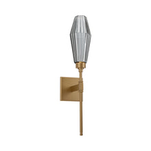 Load image into Gallery viewer, Aalto Belvedere LED Wall Light in Gilded Brass/Smoke Glass (6.5-Inch).
