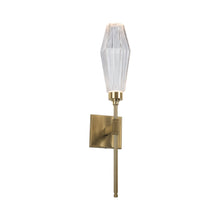Load image into Gallery viewer, Aalto Belvedere LED Wall Light in Heritage Brass/Clear Glass (6.5-Inch).
