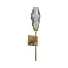 Load image into Gallery viewer, Aalto Belvedere LED Wall Light in Heritage Brass/Smoke Glass (6.5-Inch).

