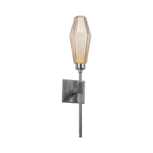 Load image into Gallery viewer, Aalto Belvedere LED Wall Light in Satin Nickel/Bronze Glass (6.5-Inch).
