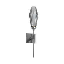 Load image into Gallery viewer, Aalto Belvedere LED Wall Light in Satin Nickel/Smoke Glass (6.5-Inch).
