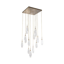 Load image into Gallery viewer, Aalto Grande LED Multi Light Pendant Light in Heritage Brass (12-Light).
