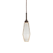 Load image into Gallery viewer, Aalto LED Pendant Light in Flat Bronze/Amber Glass (17.2-Inch).
