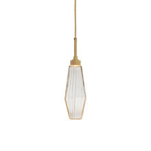 Load image into Gallery viewer, Aalto LED Pendant Light in Gilded Brass/Amber Glass (17.2-Inch).
