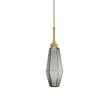 Load image into Gallery viewer, Aalto LED Pendant Light in Gilded Brass/Smoke Glass (17.2-Inch).
