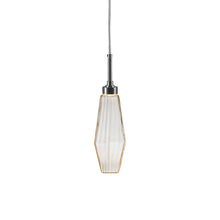 Load image into Gallery viewer, Aalto LED Pendant Light in Gunmetal/Amber Glass (17.2-Inch).
