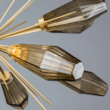 Load image into Gallery viewer, Aalto Oval Starburst LED Chandelier in Detail.
