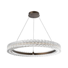 Load image into Gallery viewer, Asscher LED Chandelier in Flat Bronze.
