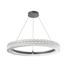 Load image into Gallery viewer, Asscher LED Chandelier in Graphite.
