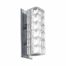 Load image into Gallery viewer, Asscher LED Wall Light in Satin Nickel.
