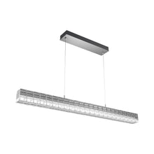 Load image into Gallery viewer, Asscher Linear LED Pendant Light in Classic Silver.
