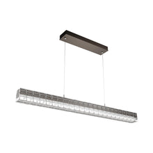 Load image into Gallery viewer, Asscher Linear LED Pendant Light in Flat Bronze.
