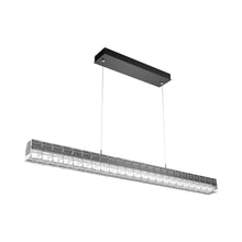 Load image into Gallery viewer, Asscher Linear LED Pendant Light in Matte Black.
