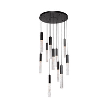 Load image into Gallery viewer, Axis LED Multi Light Pendant Light in Matte Black (11-Light).
