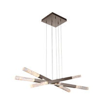Load image into Gallery viewer, Axis Moda Triple LED Linear Pendant Light in Flat Bronze.
