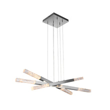 Load image into Gallery viewer, Axis Moda Triple LED Linear Pendant Light in Satin Nickel.

