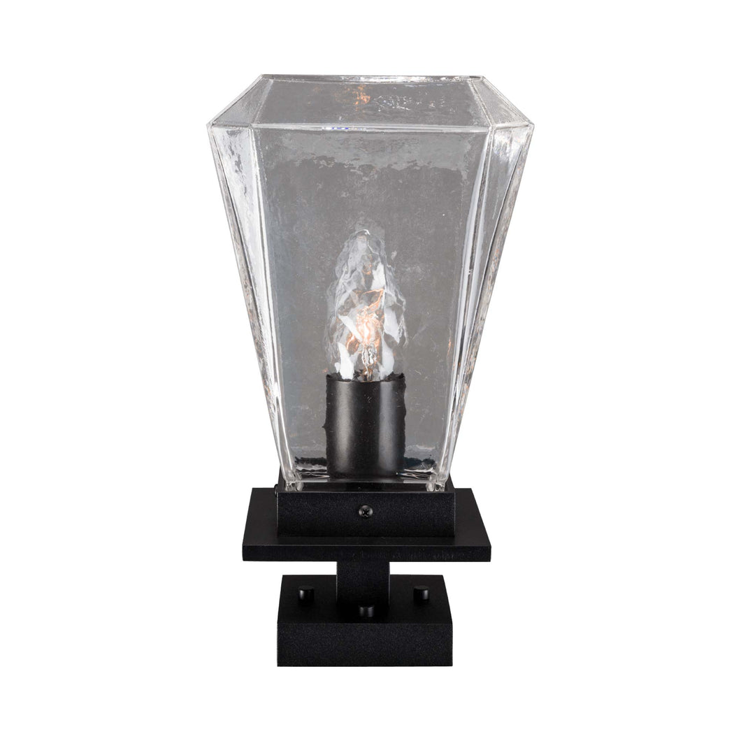 Beacon Outdoor Post Mount in Textured Black/Incandescent (Pier Mount).