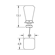 Load image into Gallery viewer, Beacon Outdoor Post Mount - line drawing.
