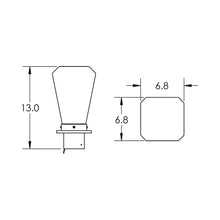 Load image into Gallery viewer, Beacon Outdoor Post Mount - line drawing.
